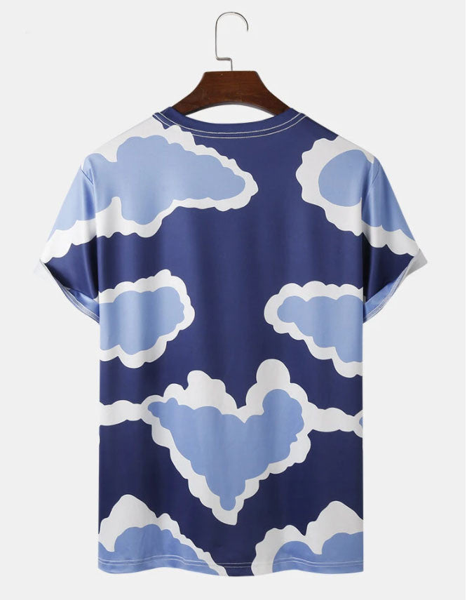 Short Sleeve With Modern Vibrant Printed T-Shirt In Multicolour Design