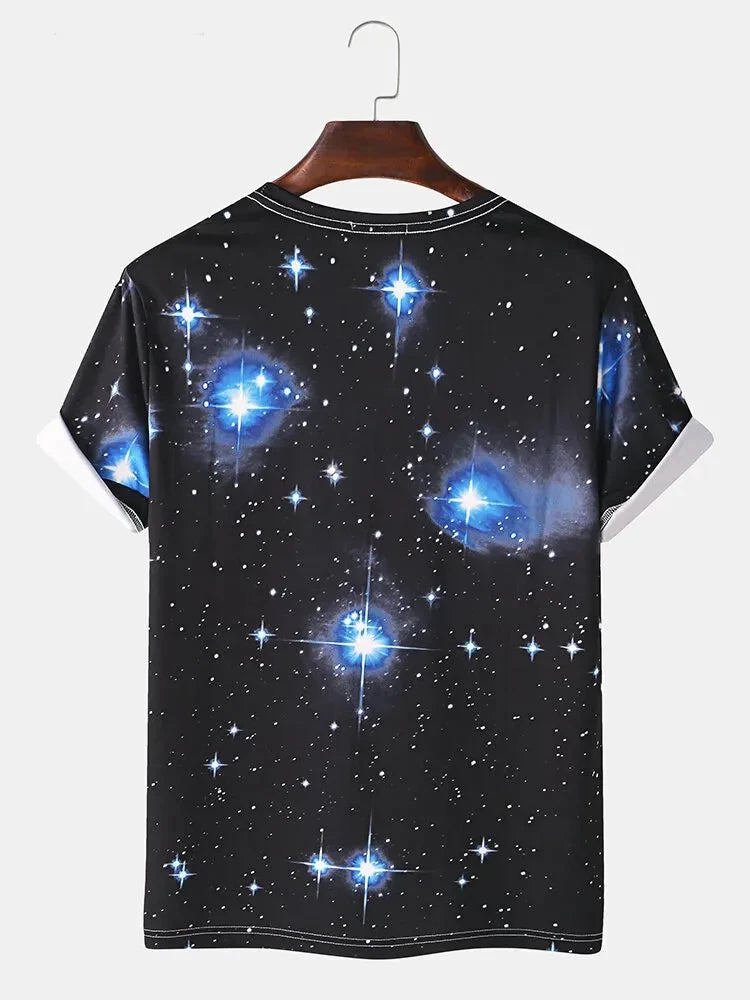 Modern Vibrant Printed T-Shirt With Space Ship Design