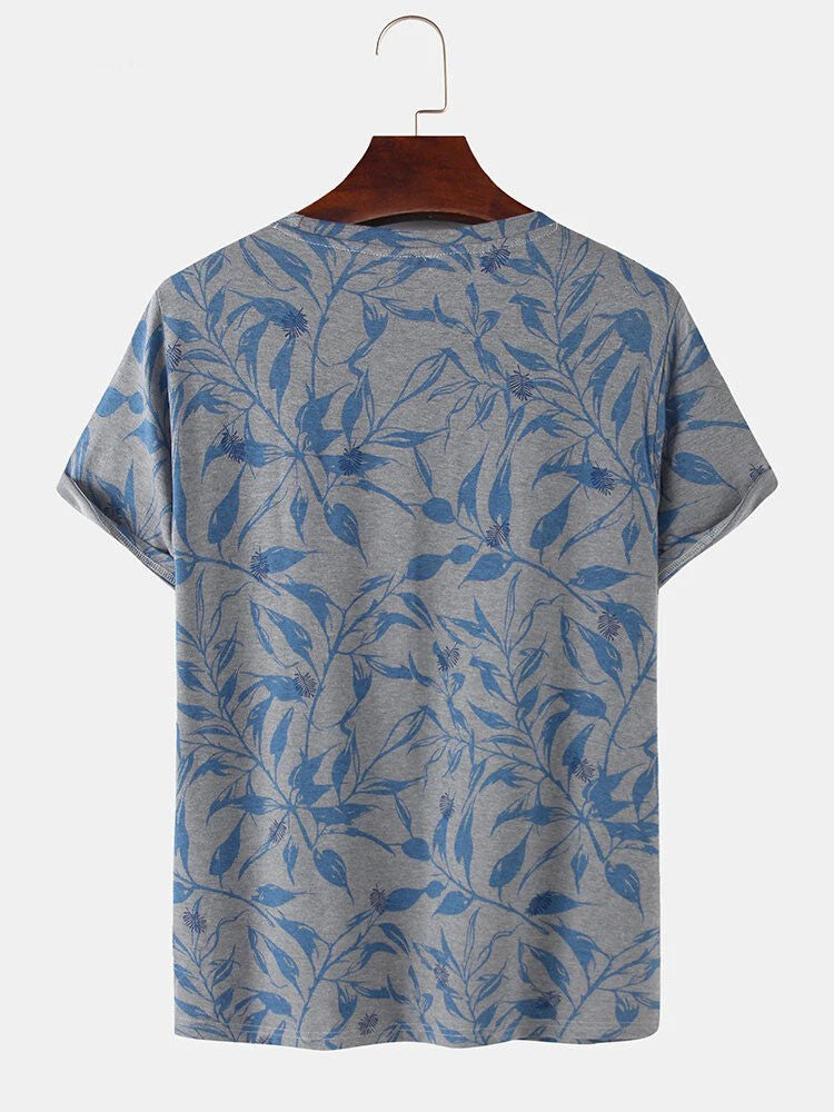 Fantasy Printed T-Shirt In Unique Modern Flower Design