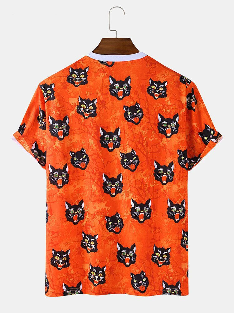 Cat Lover Printed T-Shirt With Vibrant Print