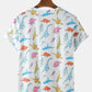 Dragon Printed Short Sleeves T-Shirt With Modern Pattern