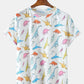 Dragon Printed Short Sleeves T-Shirt With Modern Pattern