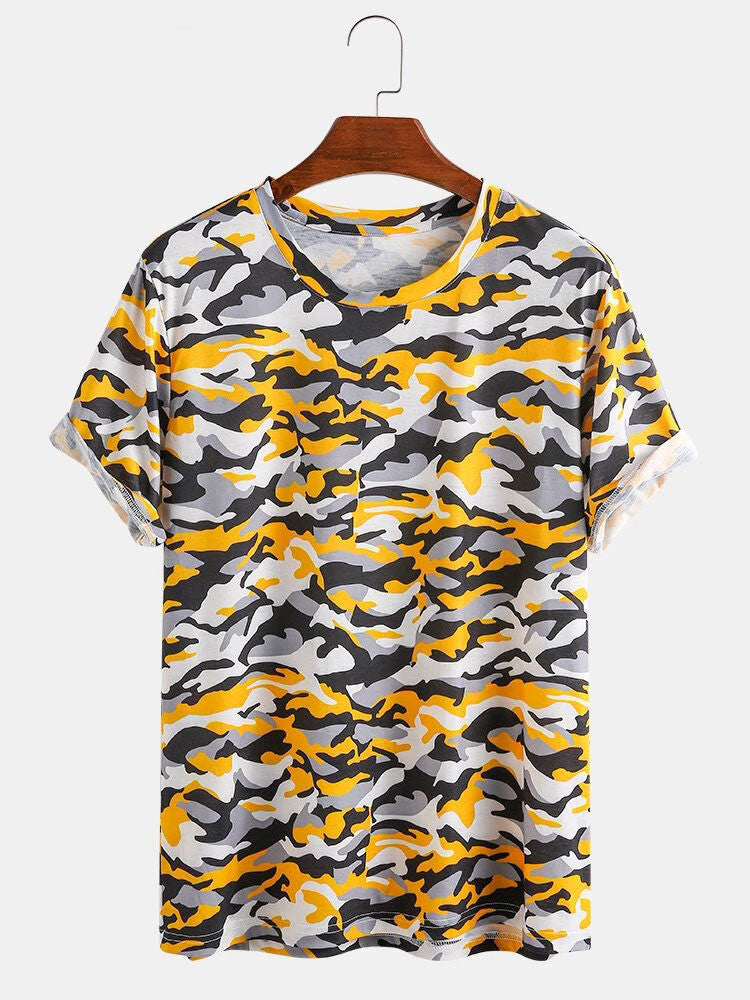 Slim Fit T-Shirt Printed With All Over In Zebra Design