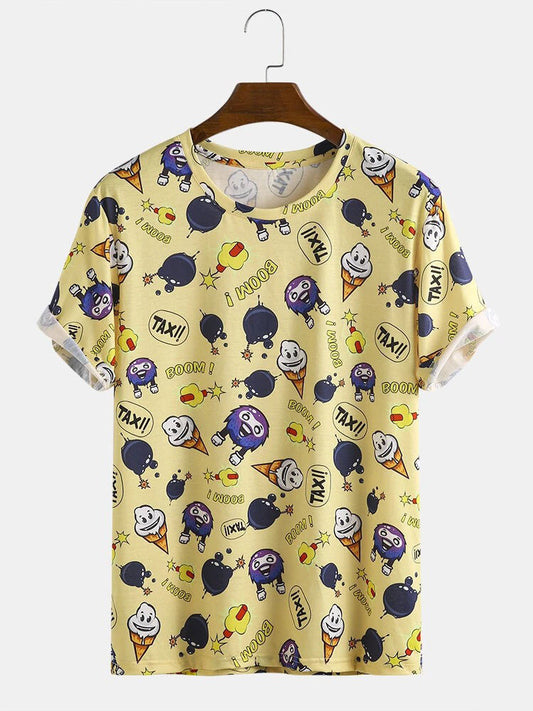 Ice-cream Printed T-Shirts For Men