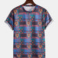 T-Shirt All Over Printed With Ancient Design Pattern