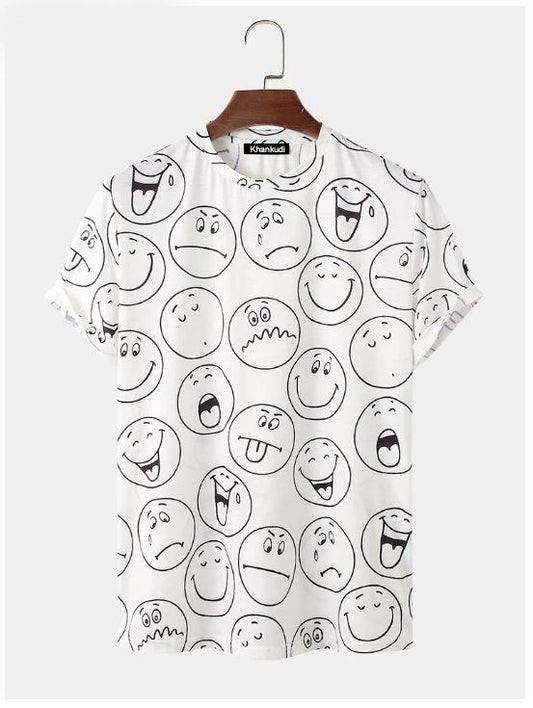 Emoji Printed T-Shirt In Modern Vibrant Design