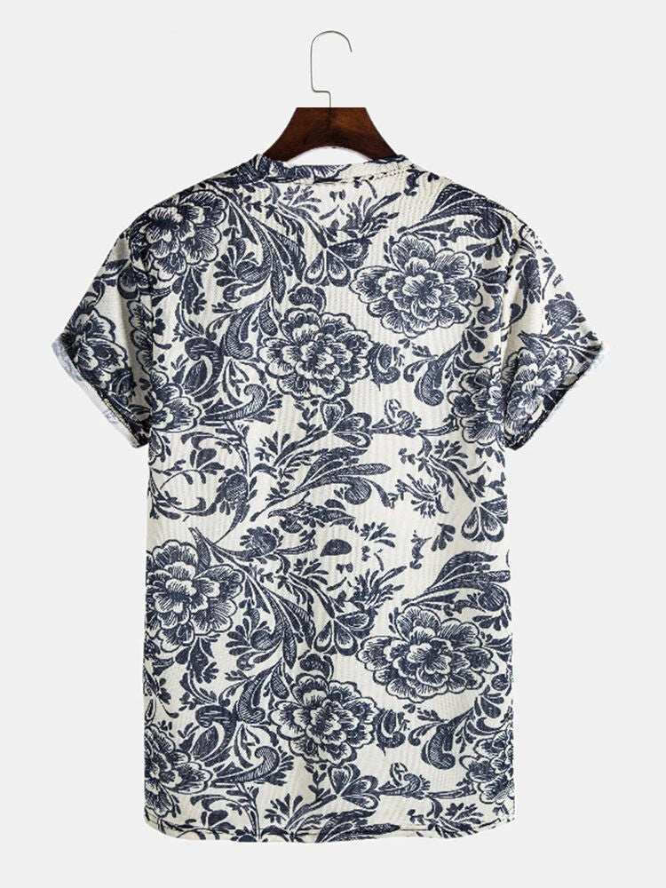 Contemporary Fantasy Printed T-Shirt In Unique Flower Design