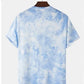 Sky Colour Printed T-Shirt With Half Sleeves