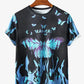 Butterfly Vibrant Printed T-Shirt With Short Sleeves