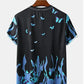 Butterfly Vibrant Printed T-Shirt With Short Sleeves