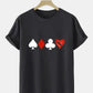 Funky Card Printed T-Shirt In Modern Design